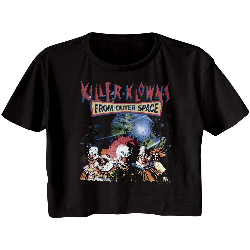 Killer Klowns Klowns In Space Womens Crop Tee Hoodie, Sweatshirt | ZylaModa.com