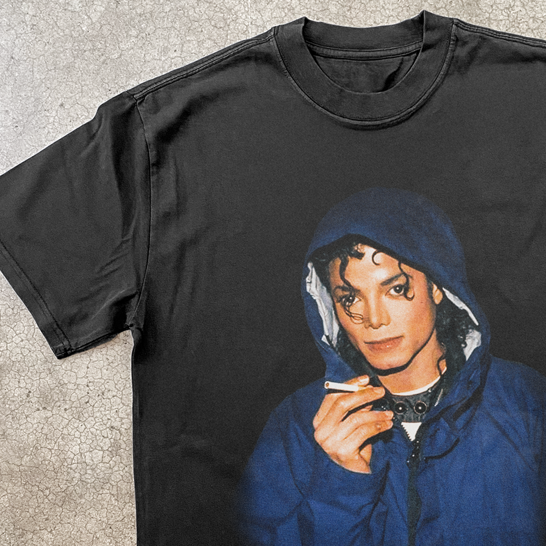 1988 MJ 'HOOD SMOKE' FADED BLACK TEE Hoodie, Sweatshirt | ZylaModa.com (Image 2)