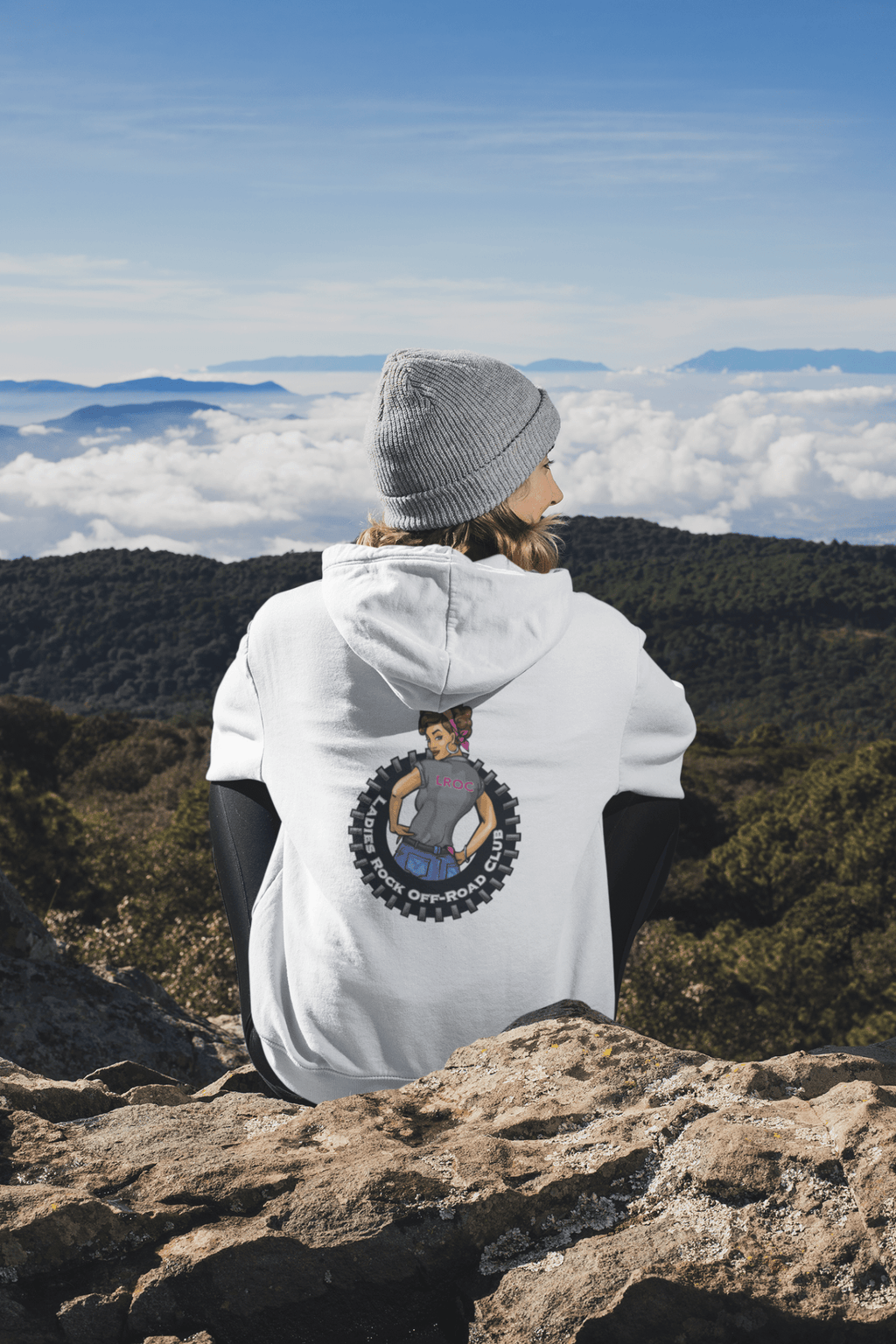 Ladies Rock Off-Road Club Hoodie by Bella + Canvas T-Shirts, Sweatshirt | ZylaModa.com (Image 2)