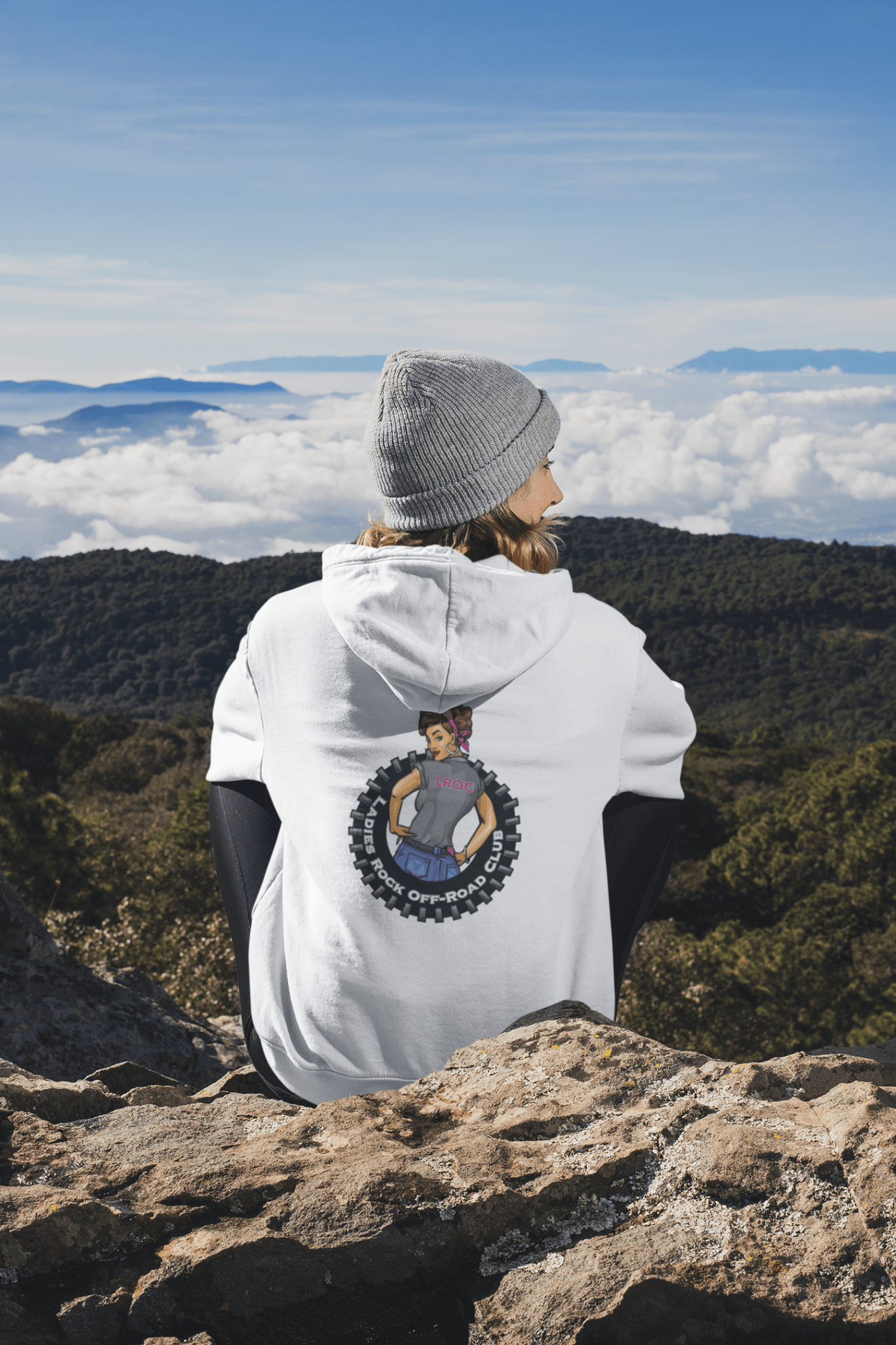 Ladies Rock Off-Road Club Hoodie by Bella + Canvas T-Shirts, Sweatshirt | ZylaModa.com (Image 2)