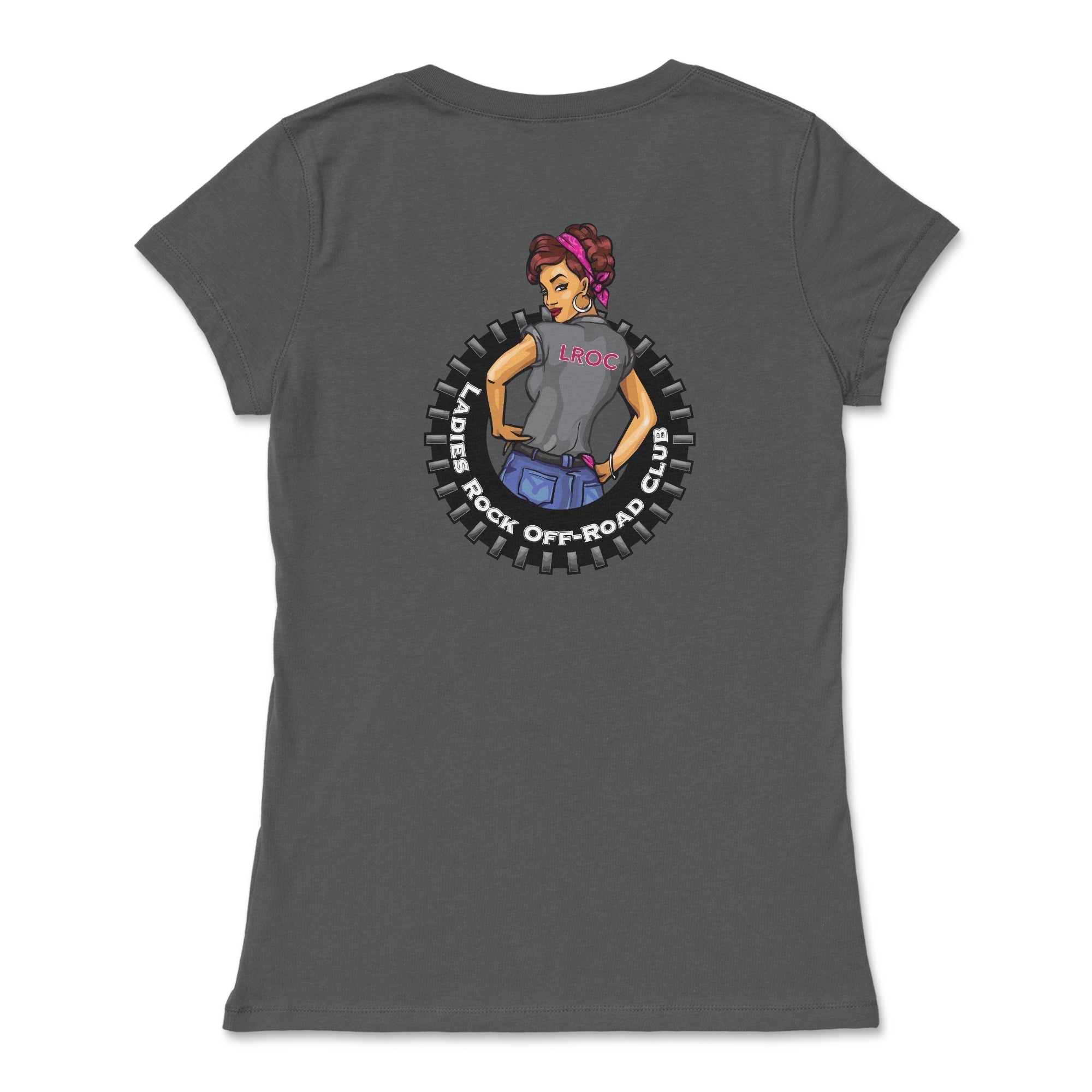 Ladies Rock Off-Road Club Slim Fit V-Neck Tee for Summer Adventures Hoodie, Sweatshirt | ZylaModa.com (Image 2)