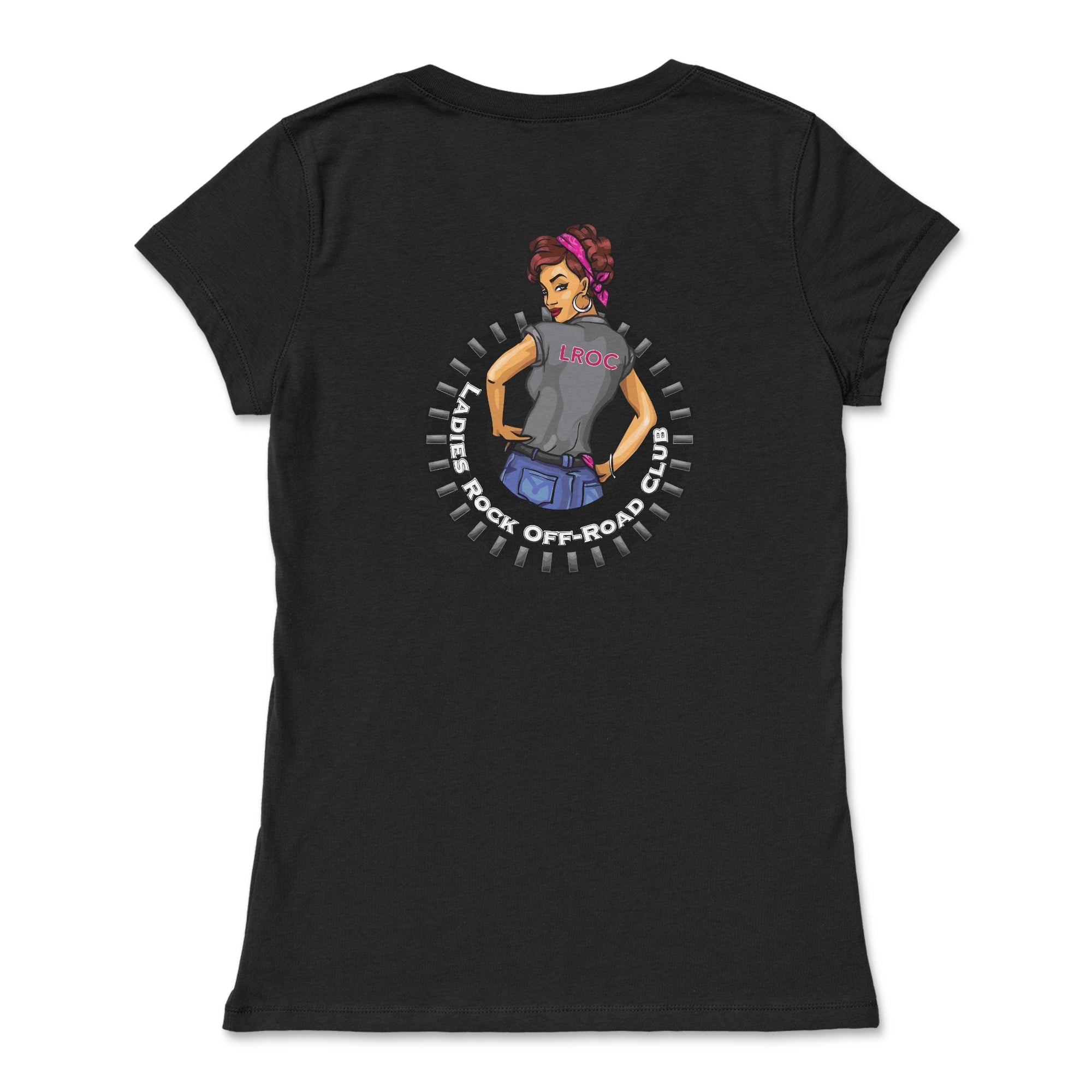 Ladies Rock Off-Road Club Slim Fit V-Neck Tee for Summer Adventures Hoodie, Sweatshirt | ZylaModa.com (Image 3)