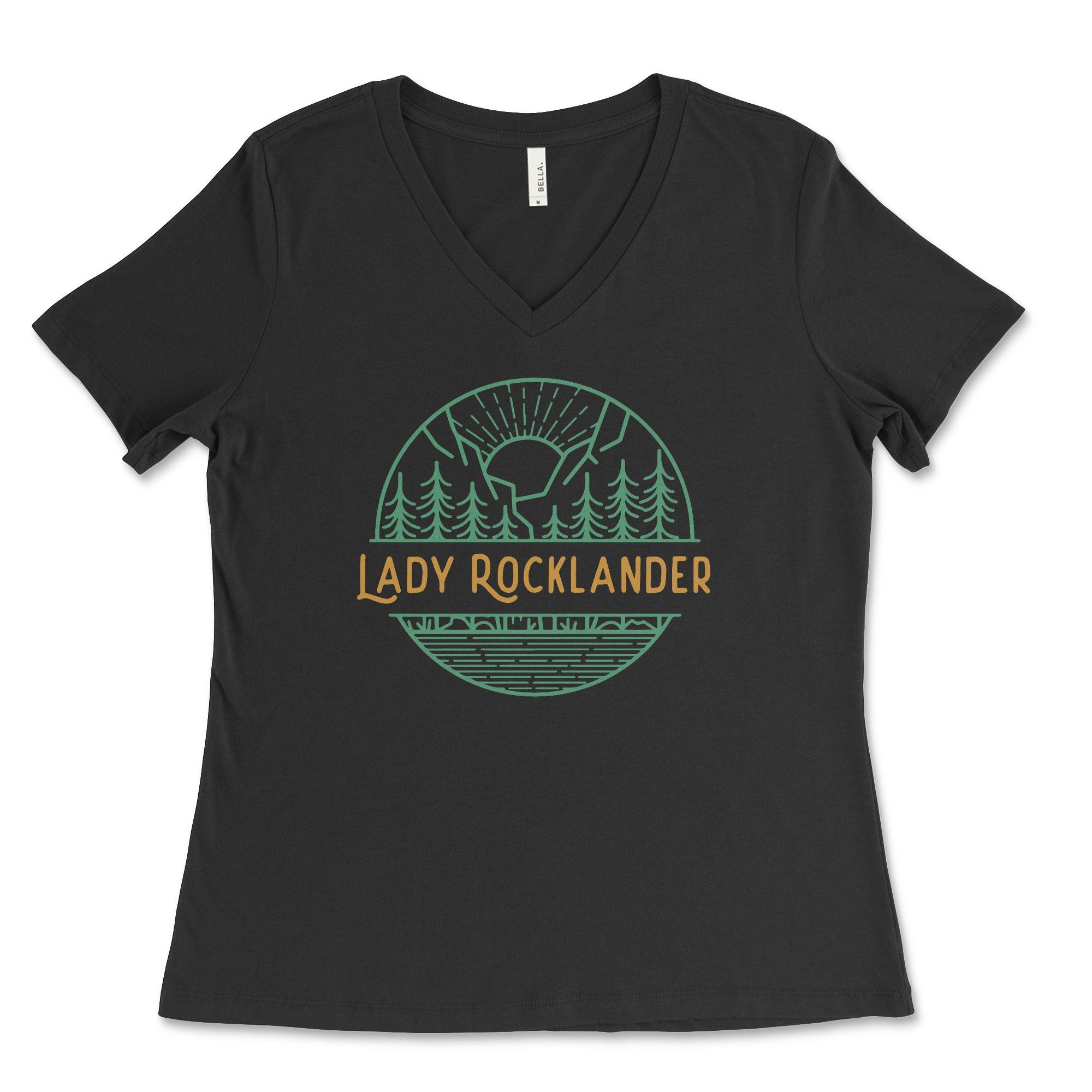 Lady Rocklander V-Neck Tee Hoodie, Sweatshirt | ZylaModa.com (Image 1)