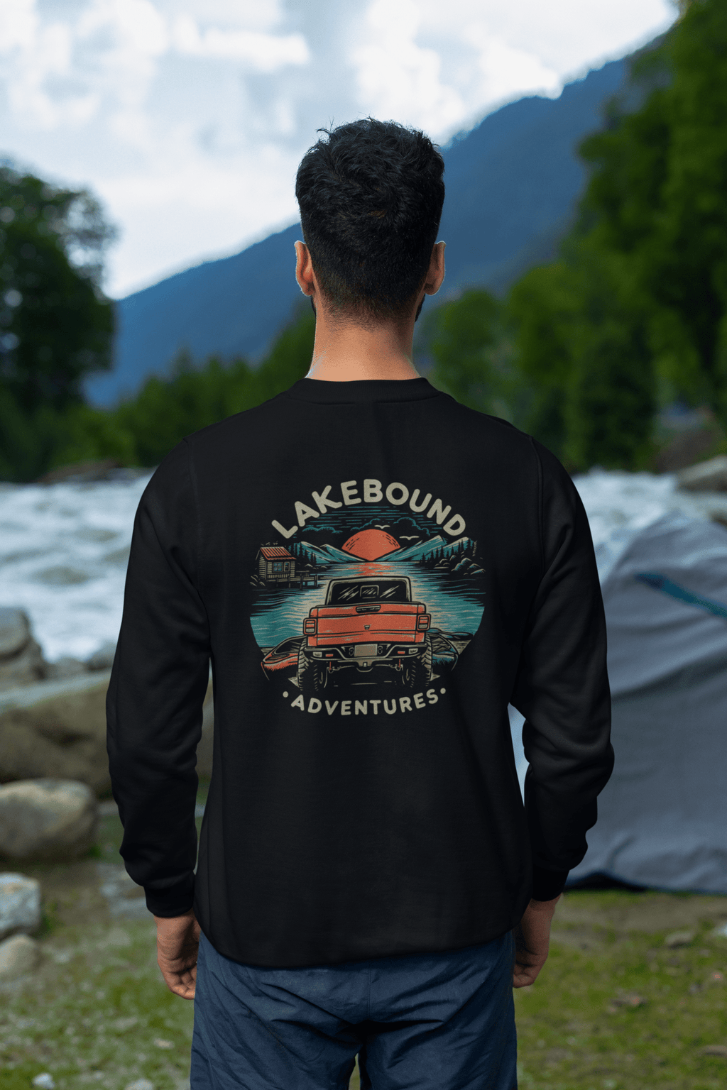 Lakebound Adventures Crewneck Sweatshirt T-Shirts, Hoodie | ZylaModa.com (Image 2)