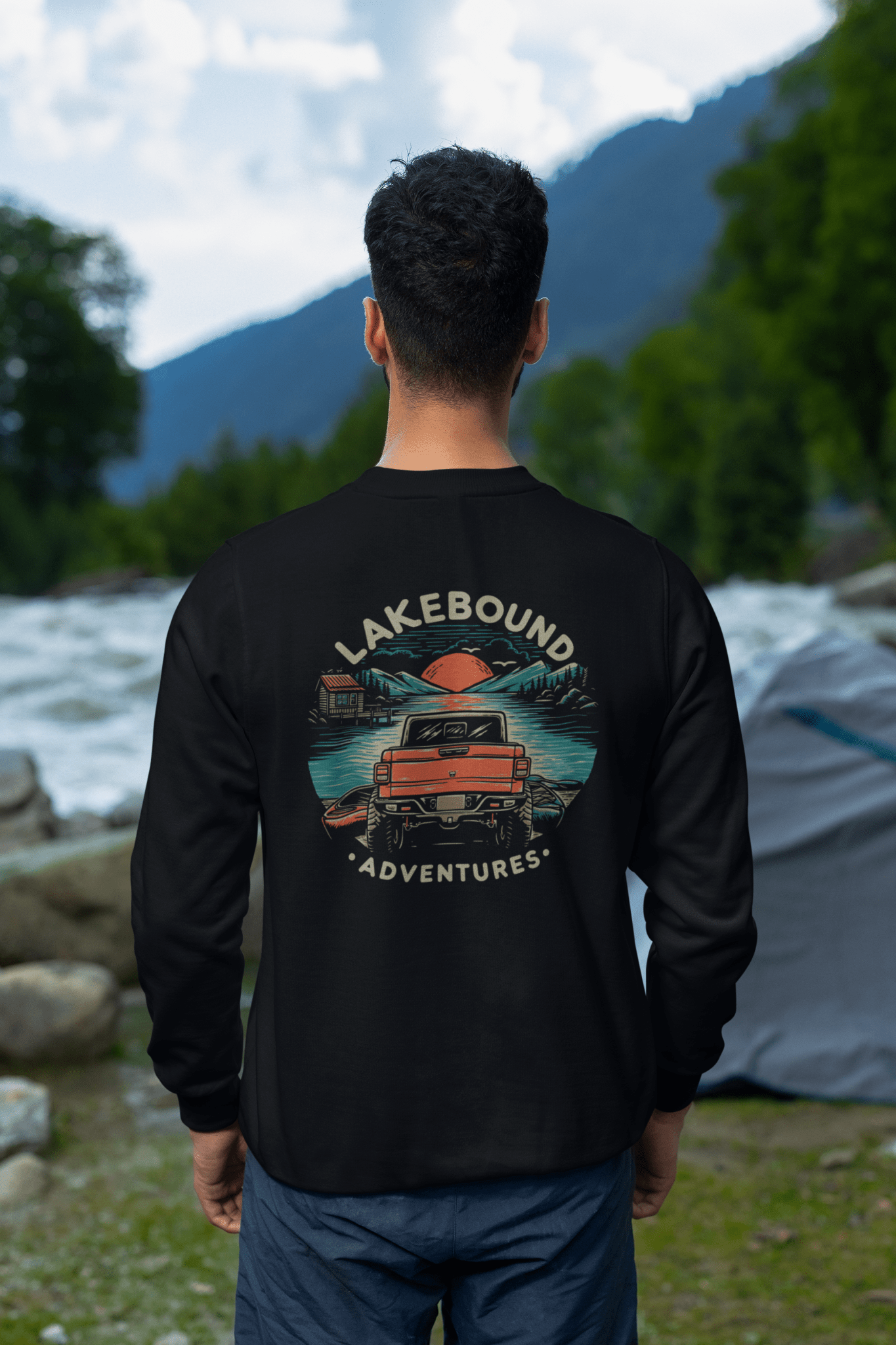 Lakebound Adventures Crewneck Sweatshirt T-Shirts, Hoodie | ZylaModa.com (Image 2)