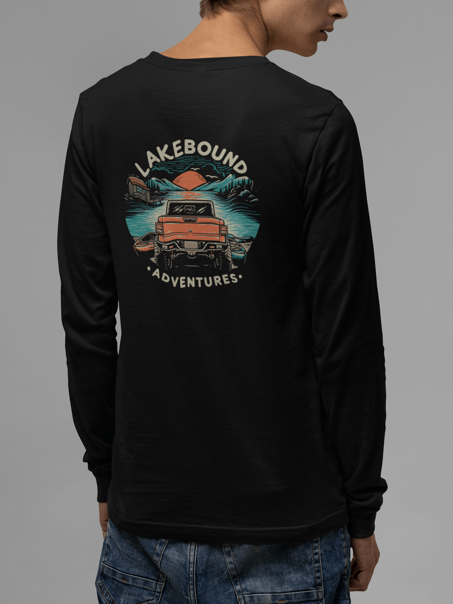 Lakefront Wanderlust Long-Sleeve Tee Hoodie, Sweatshirt | ZylaModa.com (Image 2)