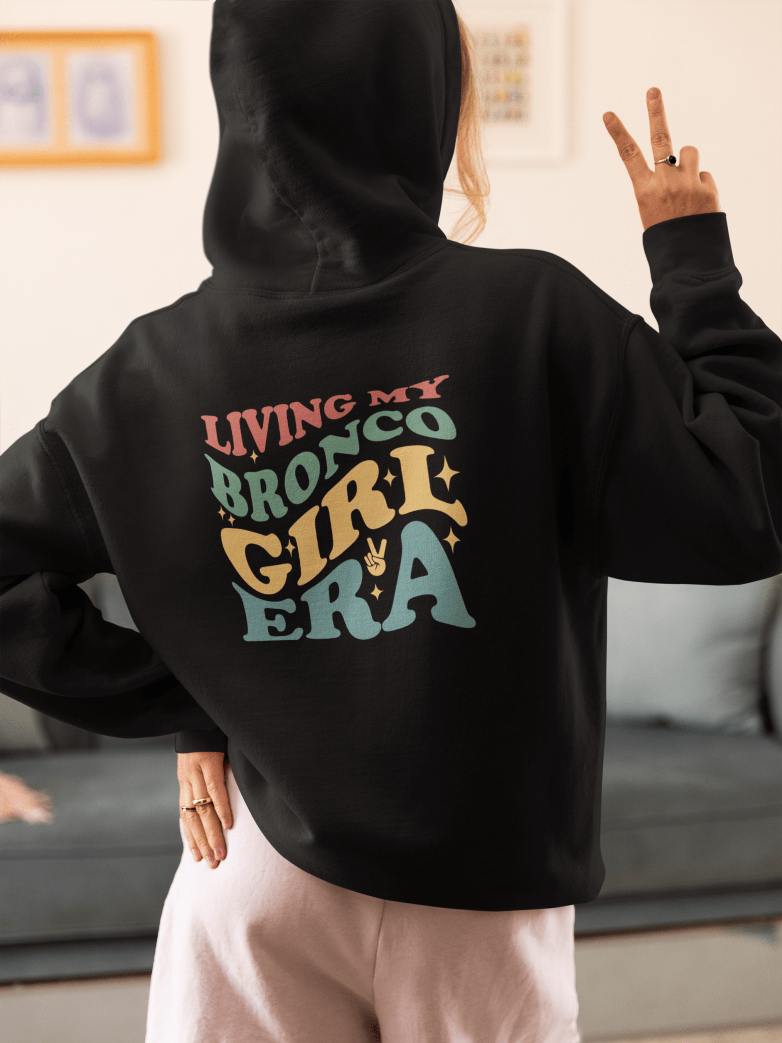 Living My Bronco Girl Era Hoodie T-Shirts, Sweatshirt | ZylaModa.com (Image 2)
