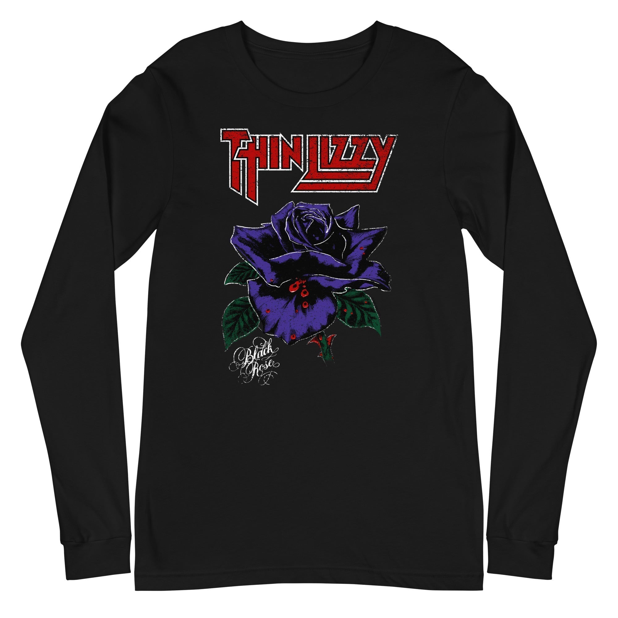Thin Lizzy - Purple Rose Long Sleeve T-Shirt Hoodie, Sweatshirt | ZylaModa.com