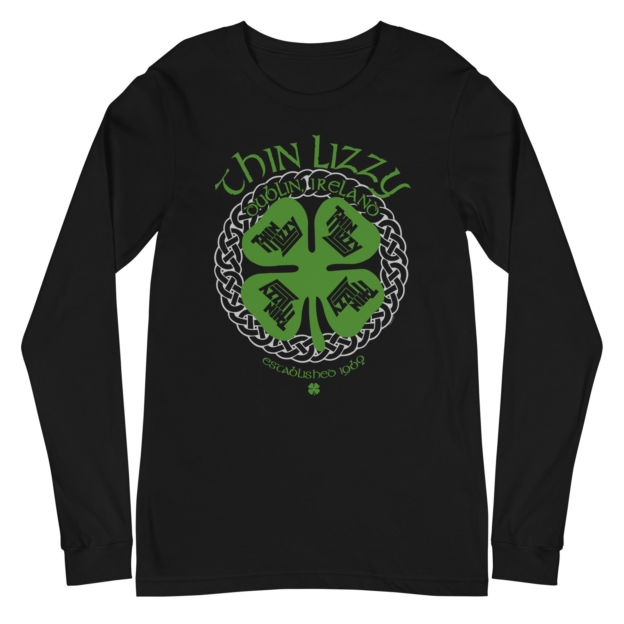 Thin Lizzy - Shamrock Long Sleeve T-Shirt Hoodie, Sweatshirt | ZylaModa.com