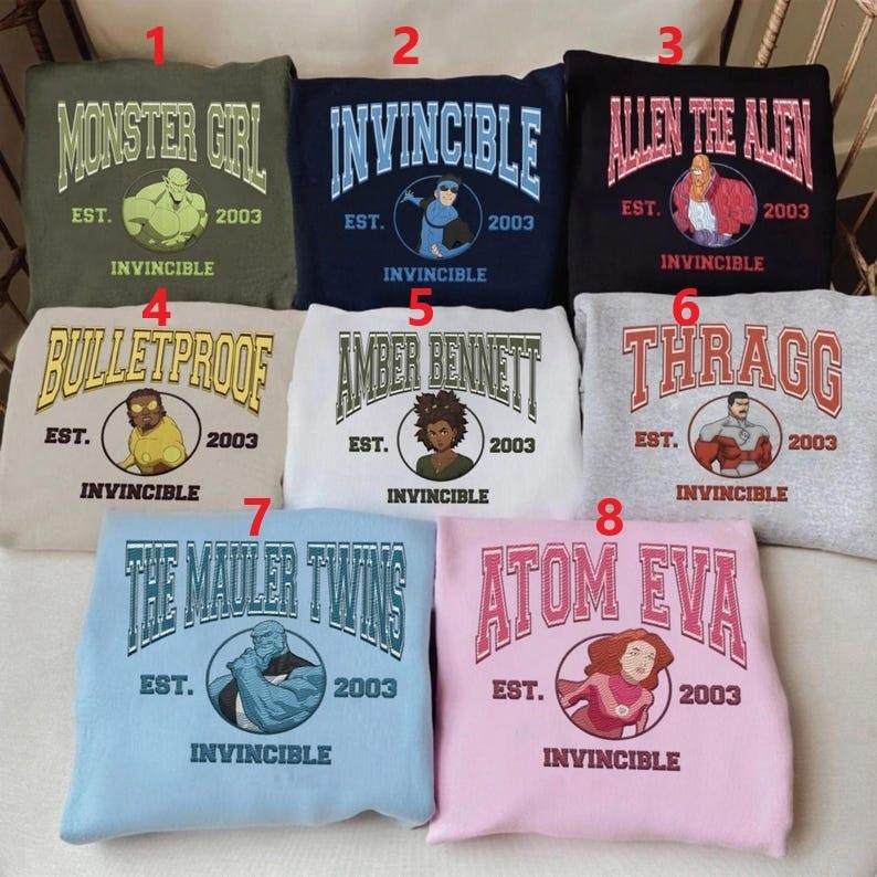 lnvincible Sweatshirt, lnvincible TV shirt, Atom Eve Sweatshirt, Superhero Fan Gift, Comic Book Fan Hoodie | ZylaModa.com