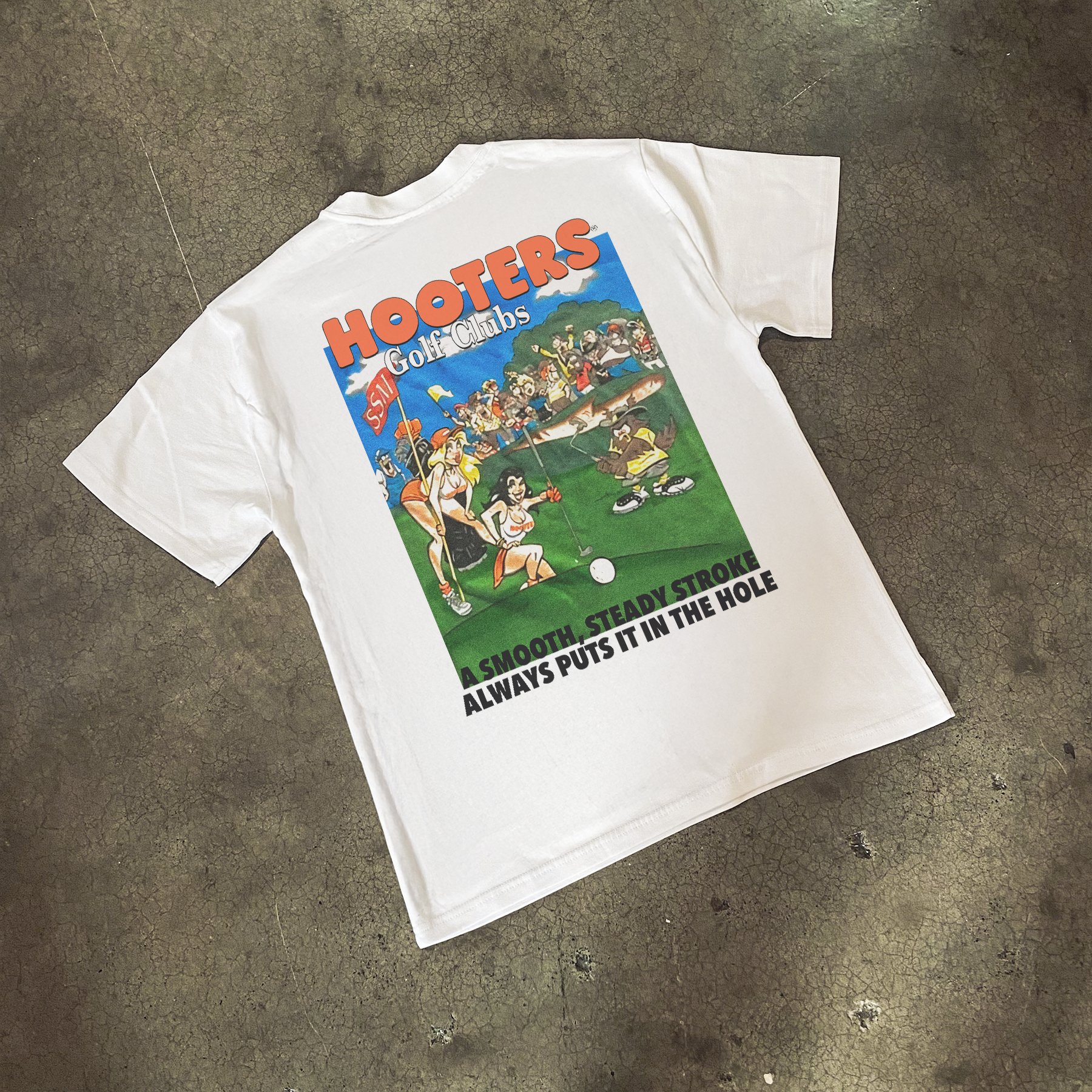 90s 'HOOTERS GOLF CLUB' HEAVY WHITE T-SHIRT Hoodie, Sweatshirt | ZylaModa.com (Image 2)