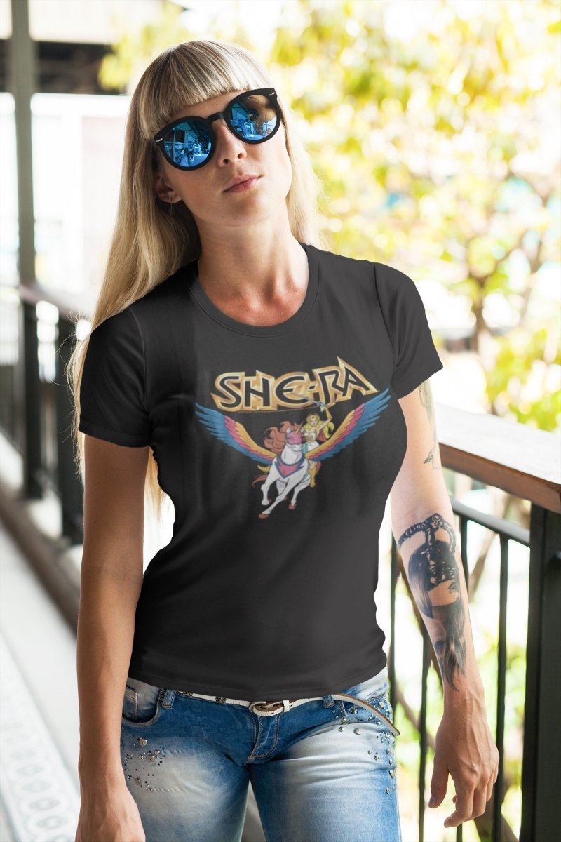 Masters Of The Universe She-Ra & Swiftwind Womens T-Shirt Hoodie, Sweatshirt | ZylaModa.com (Image 1)