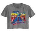 Mega Man - Multi Color Rectangles Womens Crop Tee Hoodie, Sweatshirt | ZylaModa.com