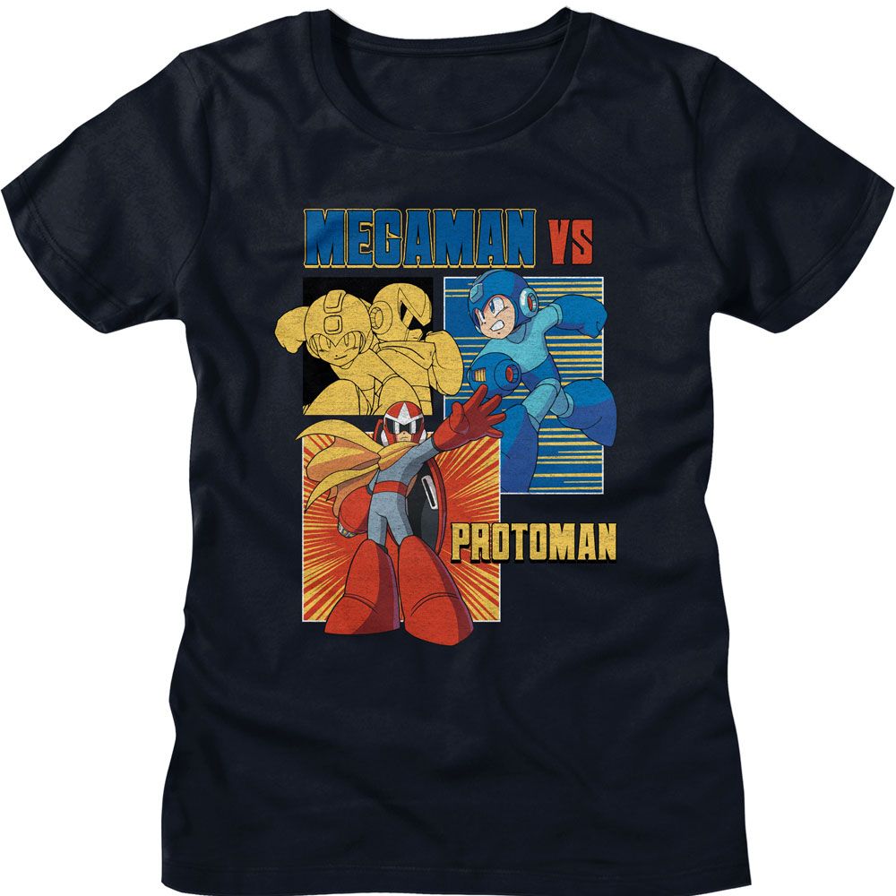 Mega Man - Vs Protoman Womens T-Shirt Hoodie, Sweatshirt | ZylaModa.com