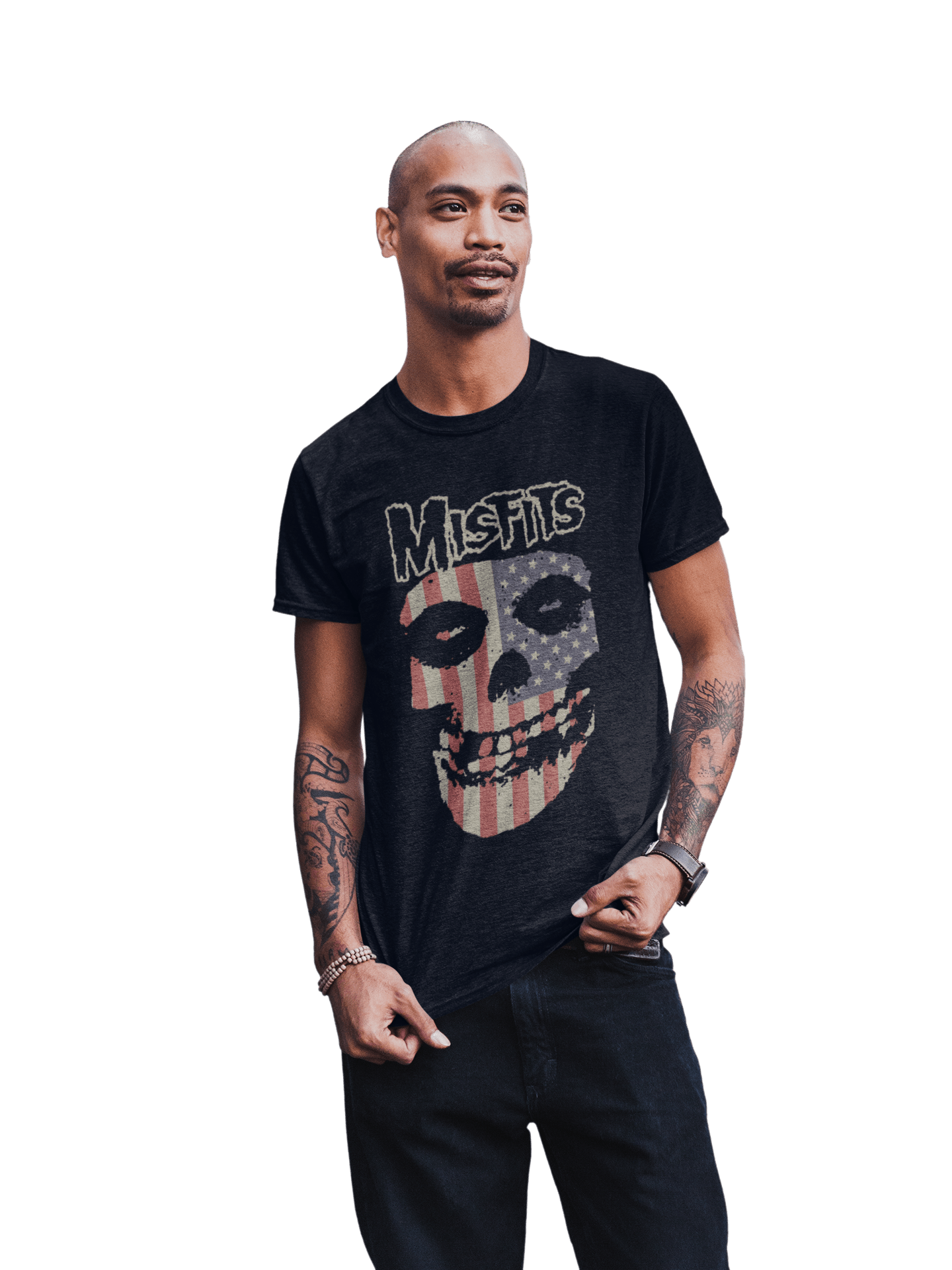 Misfits - USA Skull T-Shirt Hoodie, Sweatshirt | ZylaModa.com (Image 2)