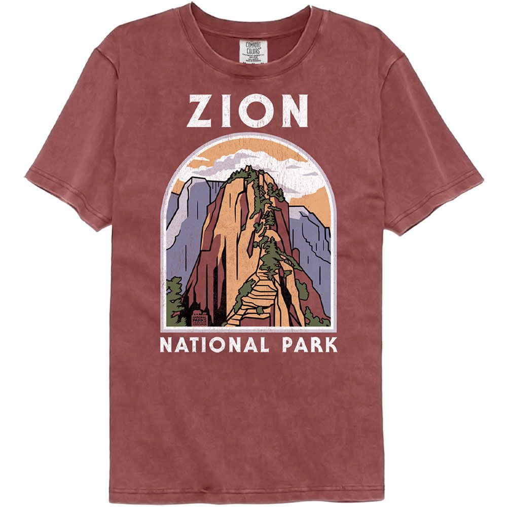 National Parks - Zion Angels Landing Comfort Color T-Shirt Hoodie, Sweatshirt | ZylaModa.com