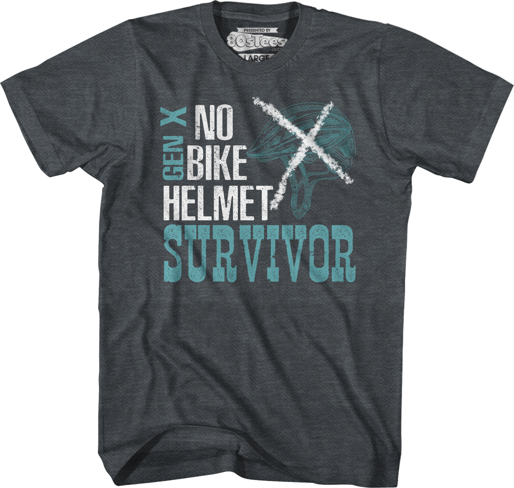 No Bike Helmet Survivor T-Shirt Hoodie, Sweatshirt | ZylaModa.com (Image 4)