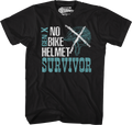 No Bike Helmet Survivor T-Shirt Hoodie, Sweatshirt | ZylaModa.com (Image 1)