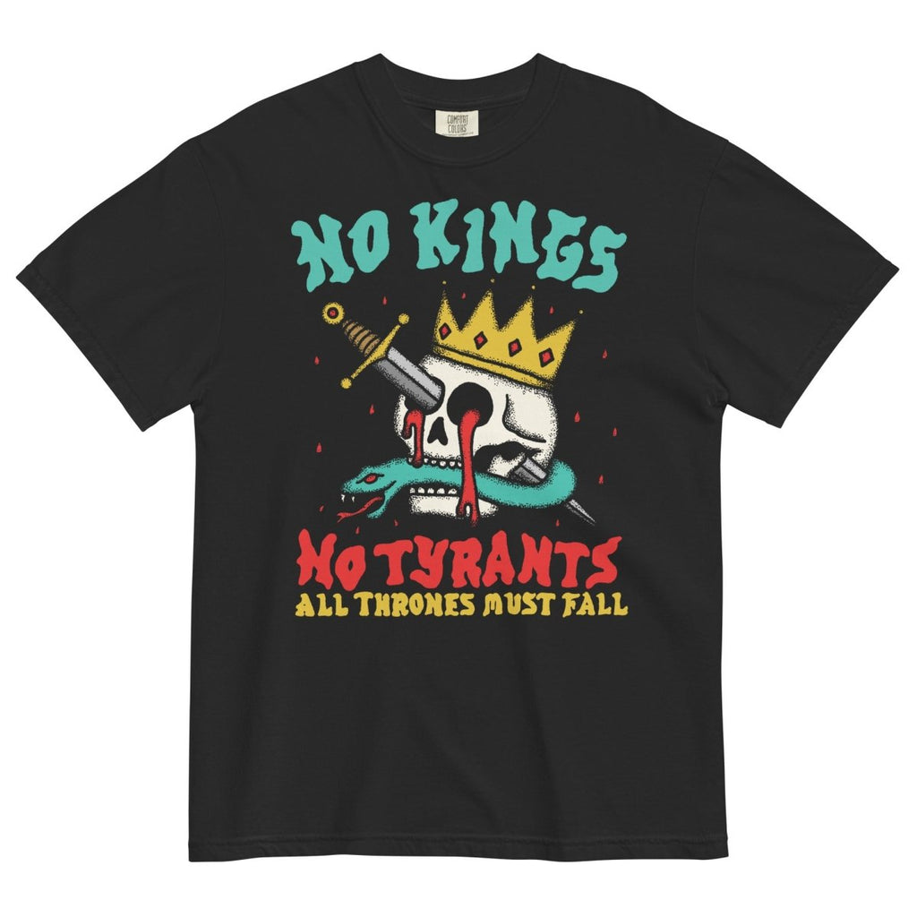 No Kings No Tyrants Black Tshirt Hoodie, Sweatshirt | ZylaModa.com (Image 1)
