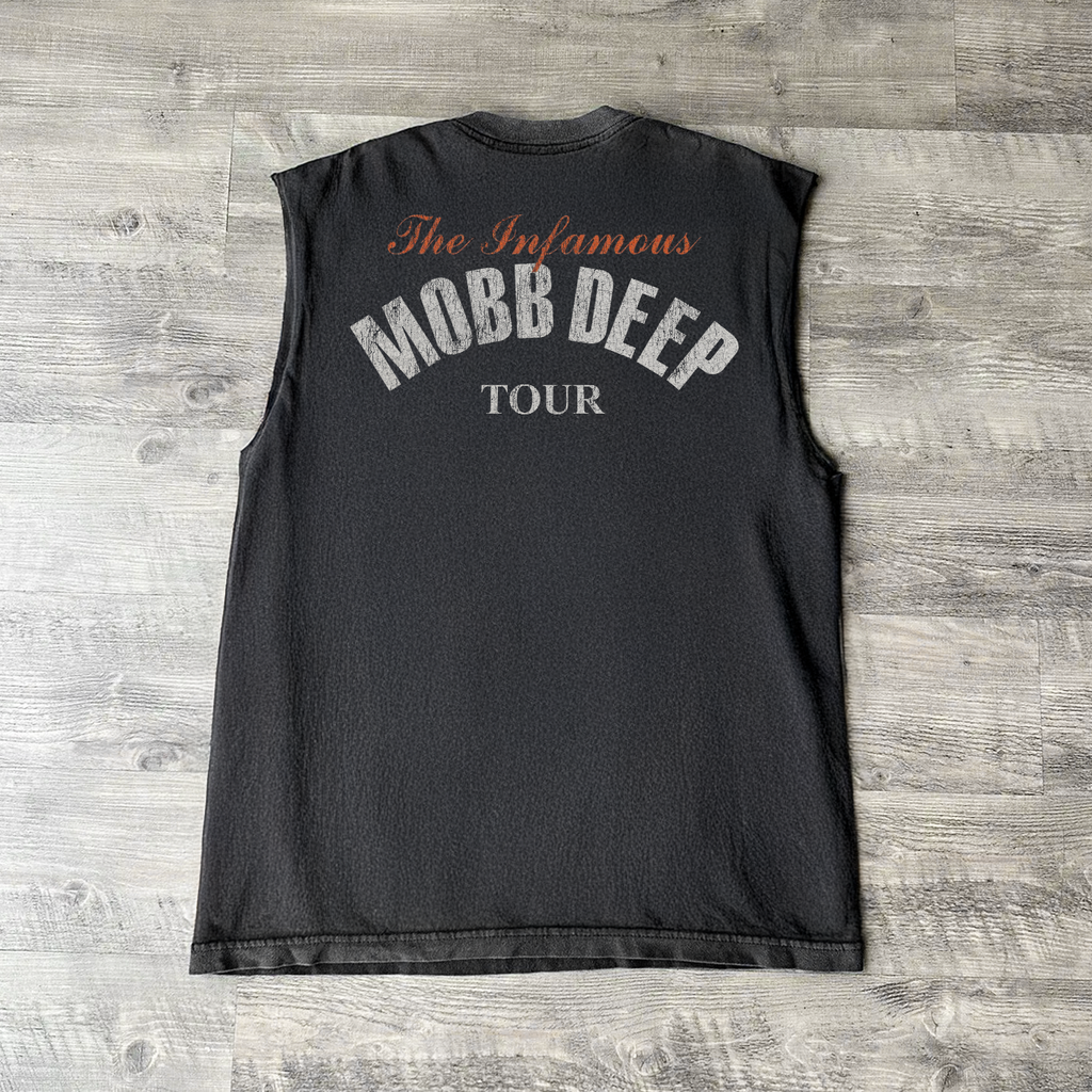 '06 MOBB DEEP 'BLOOD MONEY' ALBUM BLACK CUT-OFF TEE Hoodie, Sweatshirt | ZylaModa.com (Image 2)