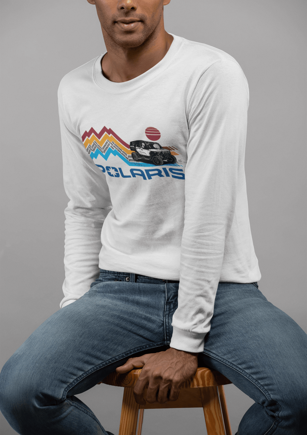 Polaris Adventure Ready Off-Road Longsleeve Tee Hoodie, Sweatshirt | ZylaModa.com (Image 2)