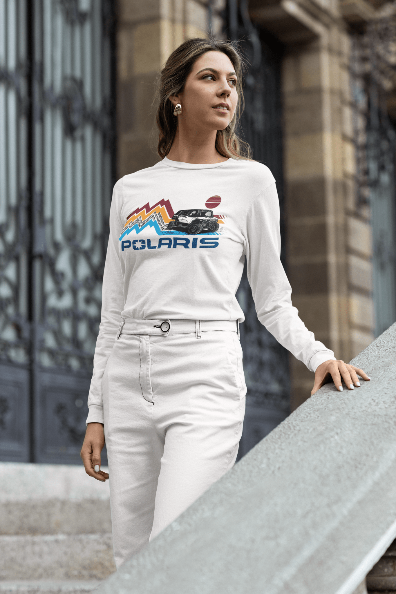 Polaris Adventure Ready Off-Road Longsleeve Tee Hoodie, Sweatshirt | ZylaModa.com (Image 3)