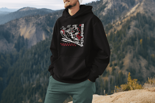 Polaris Hoodie: The Essential Gear for Every Snowmobile Rider T-Shirts, Sweatshirt | ZylaModa.com (Image 2)