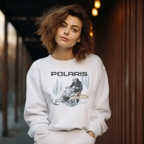Polaris I'd Rather Be Snowmobiling Long Sleeve Tee Hoodie, Sweatshirt | ZylaModa.com (Image 3)