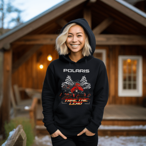 Polaris Indy Snowmobile Hoodie-Take the Lead T-Shirts, Sweatshirt | ZylaModa.com (Image 3)
