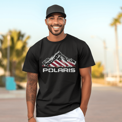 Polaris Men's Big and Tall American Flag T-Shirt Hoodie, Sweatshirt | ZylaModa.com (Image 2)