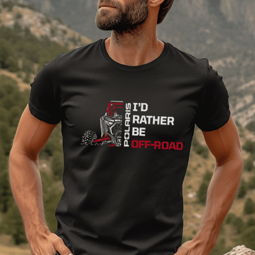 Polaris Men's Big and Tall RZR Shirt-I'd Rather Be Off Road Hoodie, Sweatshirt | ZylaModa.com (Image 2)