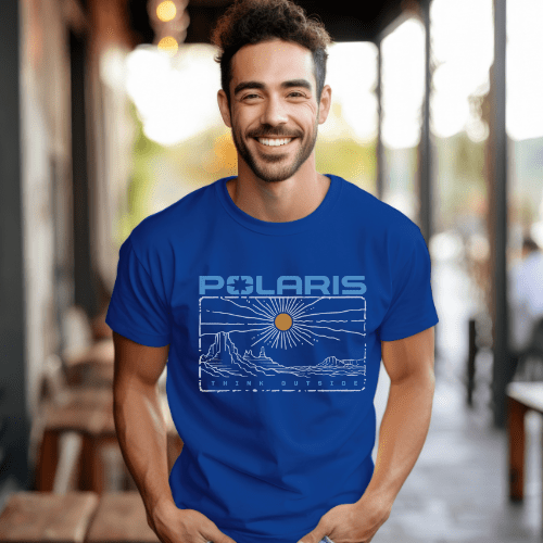 Polaris Men's Big and Tall Think Outside Tee Hoodie, Sweatshirt | ZylaModa.com (Image 2)