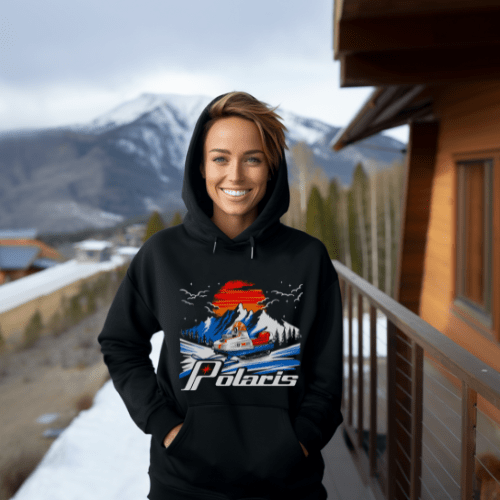 Polaris Retro 70's Snowmobile Hoodie T-Shirts, Sweatshirt | ZylaModa.com (Image 2)