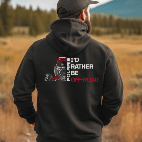 Polaris RZR - Black Zip-Up Hoodie T-Shirts, Sweatshirt | ZylaModa.com (Image 2)