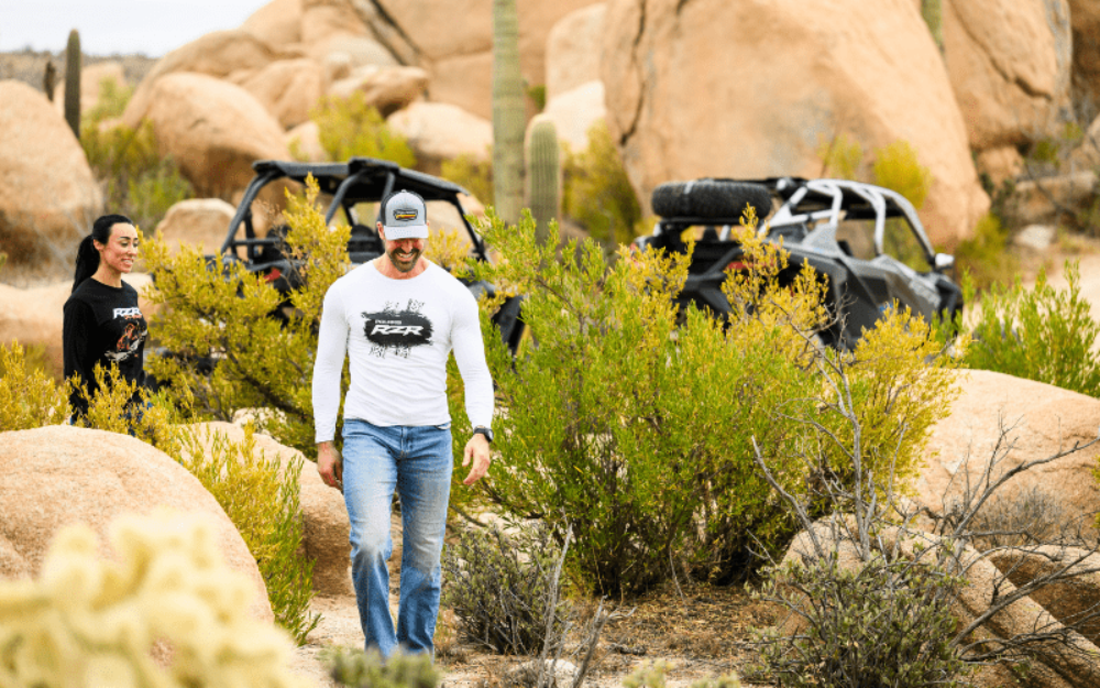 Polaris RZR White Long Sleeve Tee: Adventure-Ready Gear Hoodie, Sweatshirt | ZylaModa.com (Image 2)