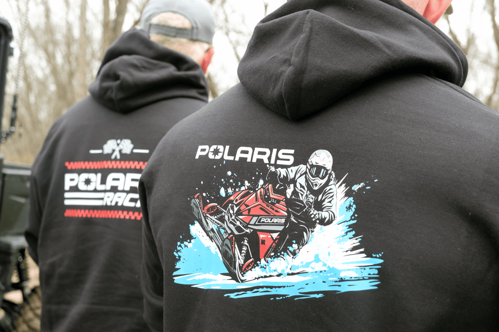 Polaris Snowmobile Black Zip-Up Hoodie T-Shirts, Sweatshirt | ZylaModa.com (Image 2)