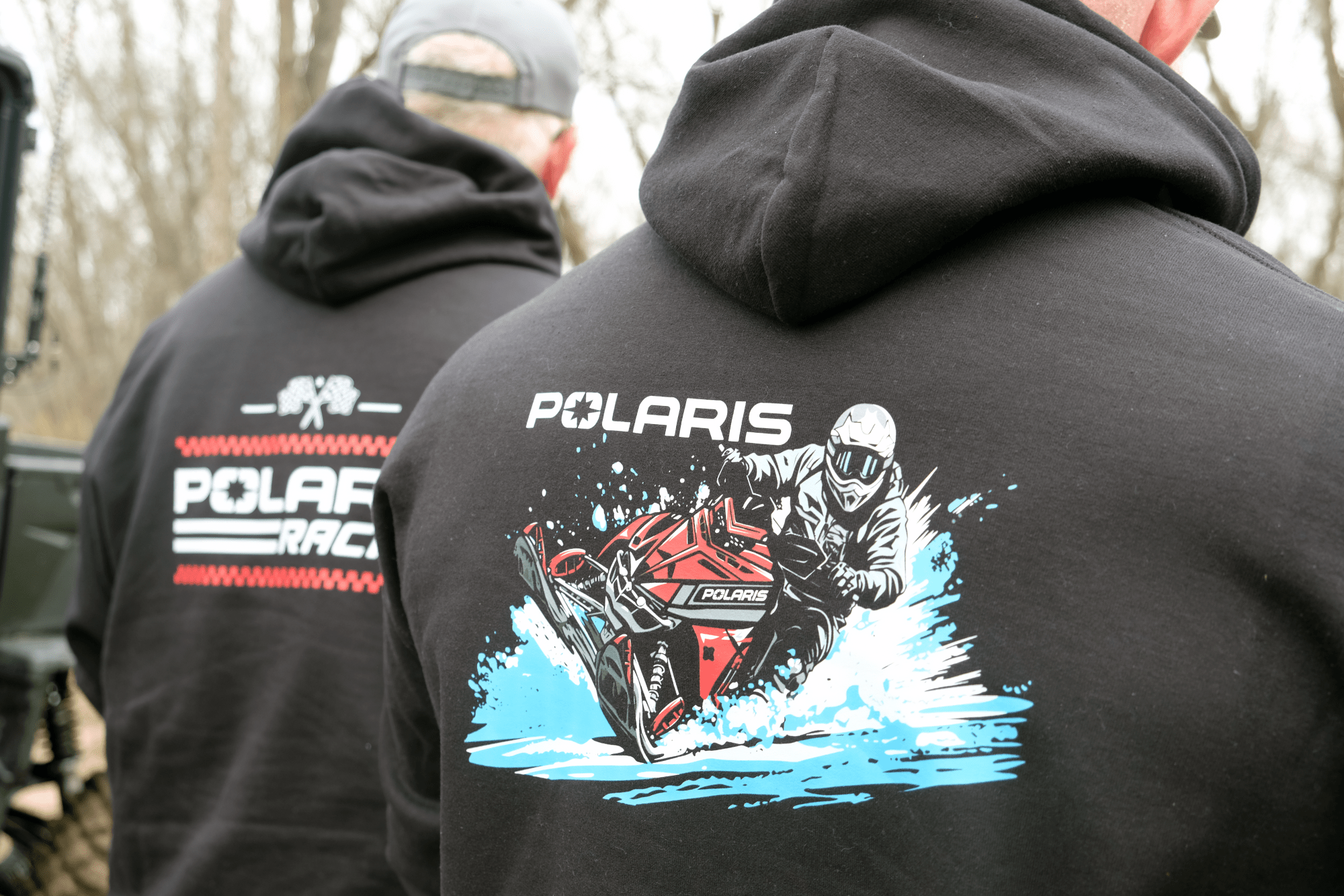 Polaris Snowmobile Black Zip-Up Hoodie T-Shirts, Sweatshirt | ZylaModa.com (Image 2)