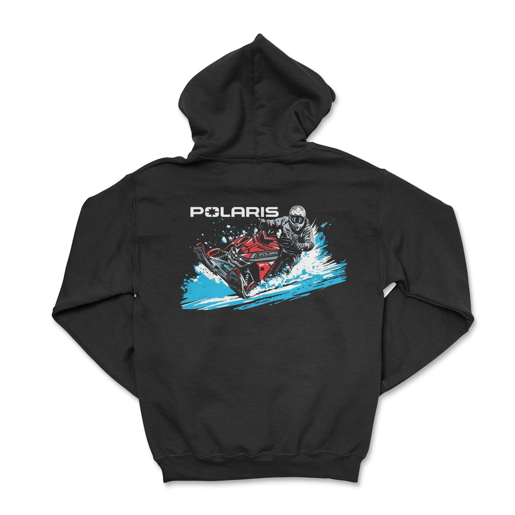 Polaris Snowmobile Black Zip-Up Hoodie T-Shirts, Sweatshirt | ZylaModa.com (Image 1)
