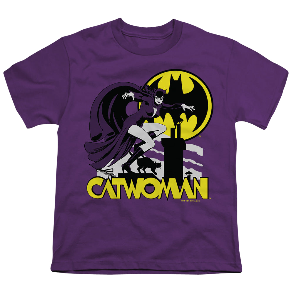 Catwoman Rooftop Cat - Youth T-Shirt Hoodie, Sweatshirt | ZylaModa.com