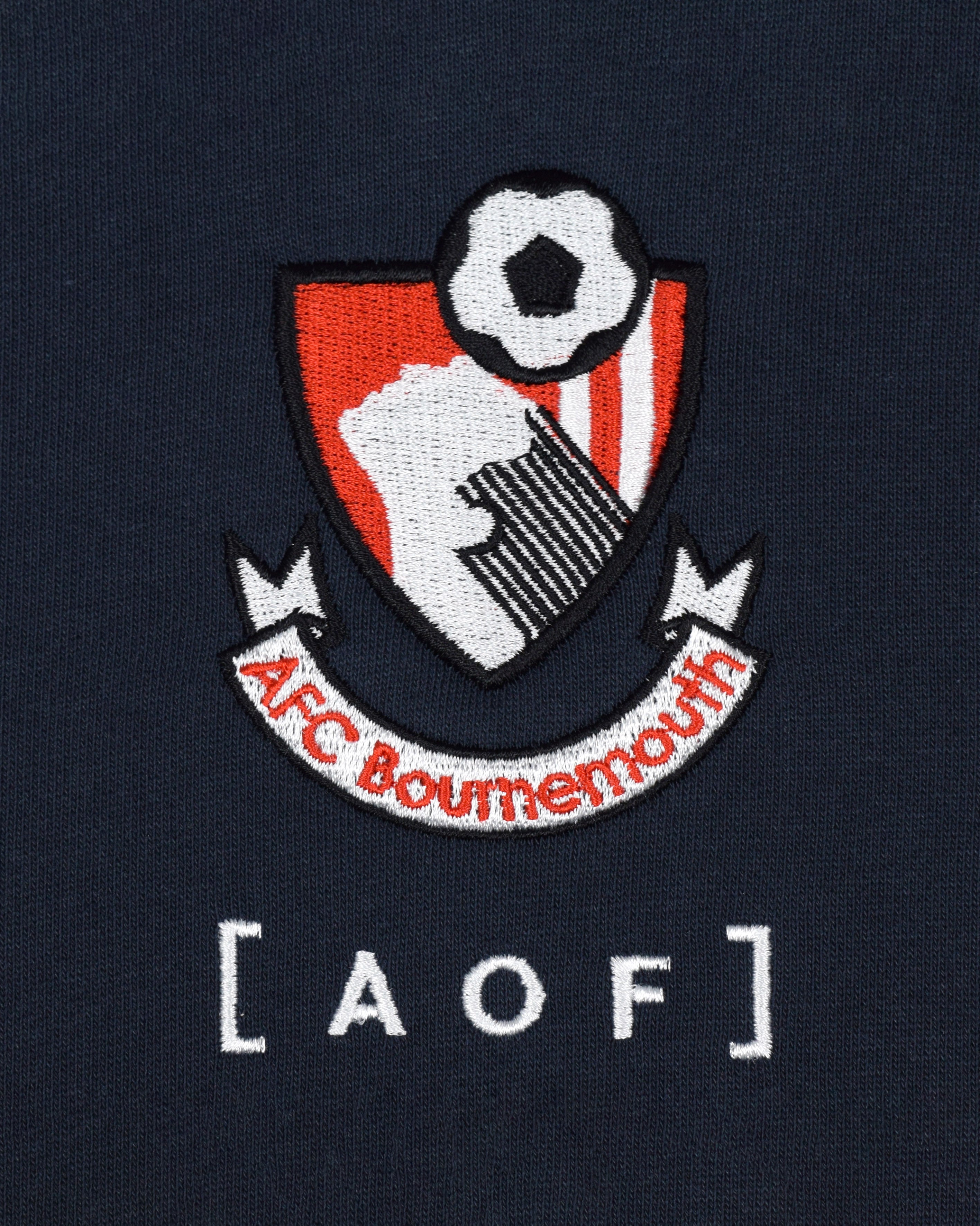 AFC Bournemouth Retro Crest Navy Hoodie T-Shirts, Sweatshirt | ZylaModa.com (Image 2)
