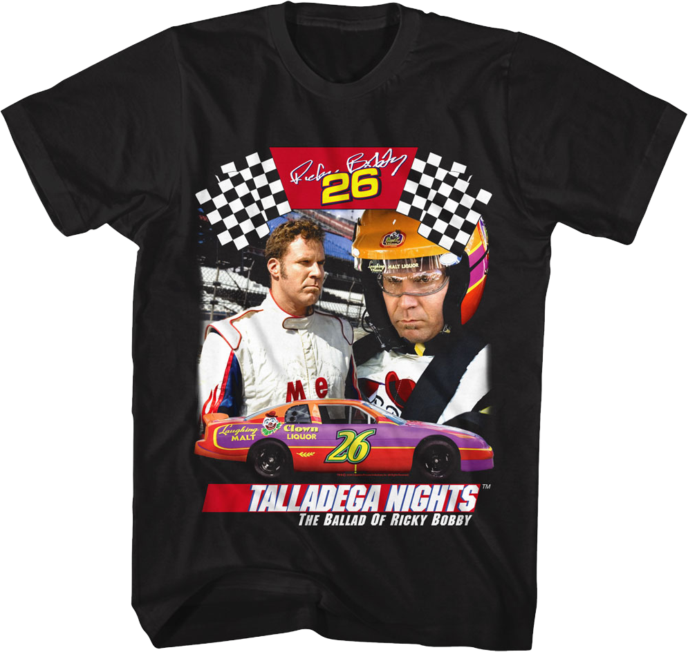 Ricky Bobby Collage Talladega Nights T-Shirt Hoodie, Sweatshirt | ZylaModa.com (Image 1)