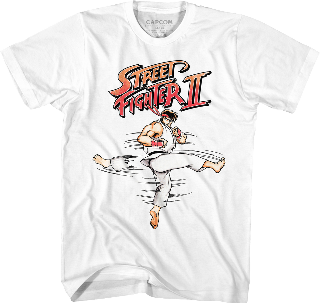 Ryu Hurricane Kick Street Fighter II T-Shirt Hoodie, Sweatshirt | ZylaModa.com (Image 1)