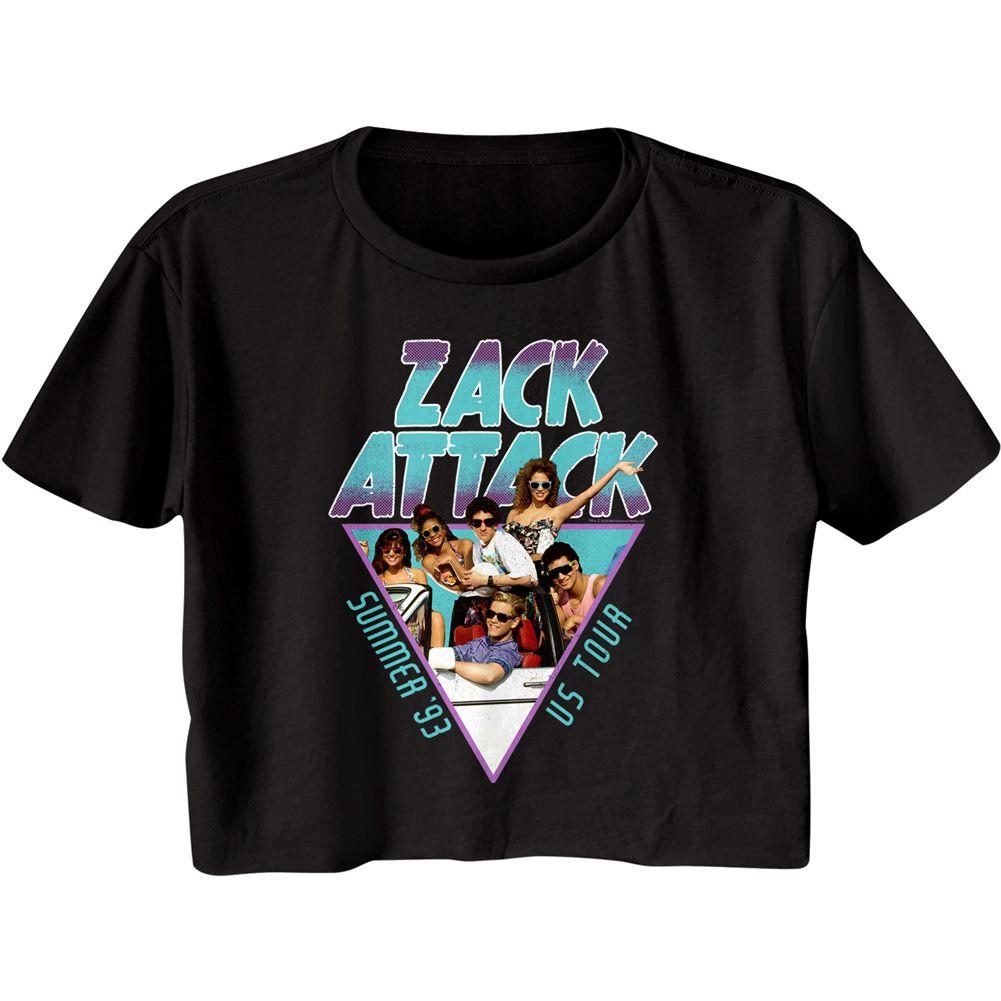 Saved By The Bell Summer Tour 93 Womens Crop Tee Hoodie, Sweatshirt | ZylaModa.com (Image 2)