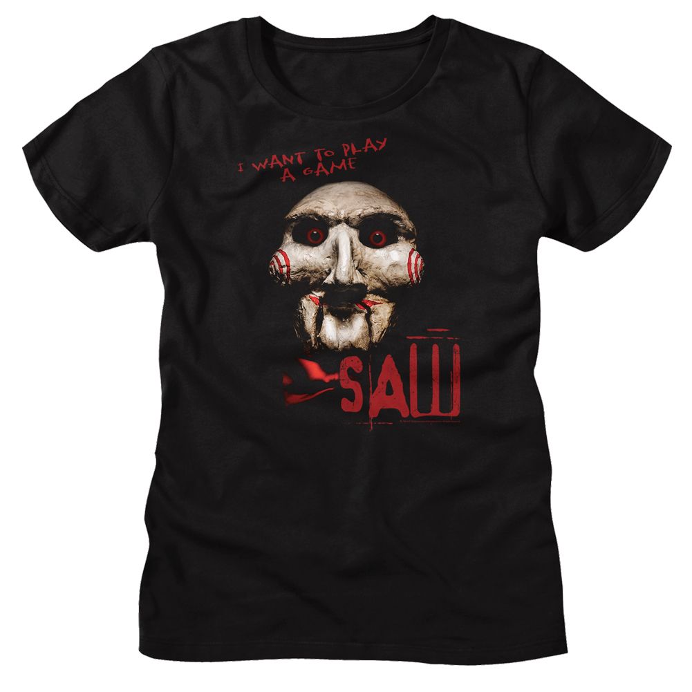 SAW - I Want To Play A Game Womens T-Shirt Hoodie, Sweatshirt | ZylaModa.com