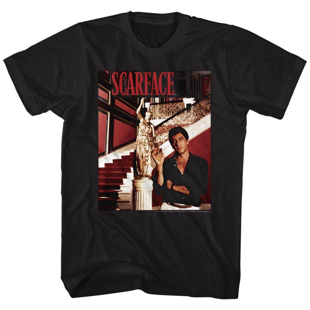 Scarface Statue Stairs T-Shirt Hoodie, Sweatshirt | ZylaModa.com