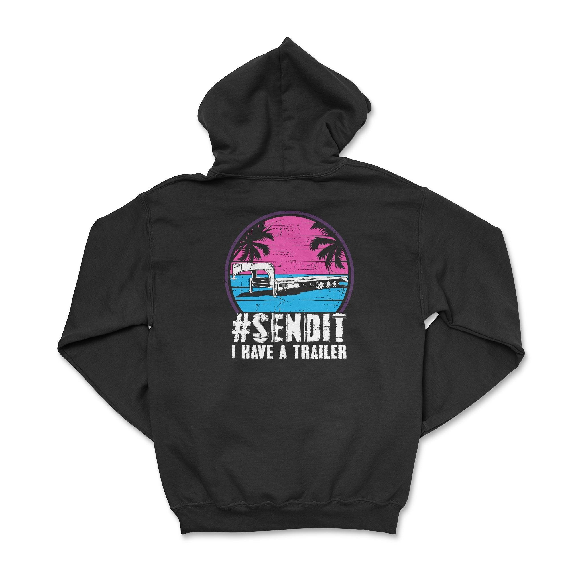 #SENDIT I Have A Trailer Zip-Up Retro Hoodie T-Shirts, Sweatshirt | ZylaModa.com (Image 1)