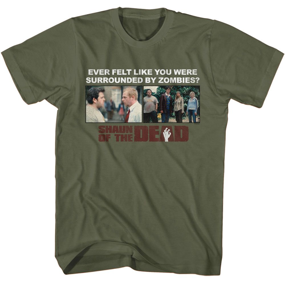 Shaun Of The Dead - Surrounded By Zombies Boyfriend Tee Hoodie, Sweatshirt | ZylaModa.com