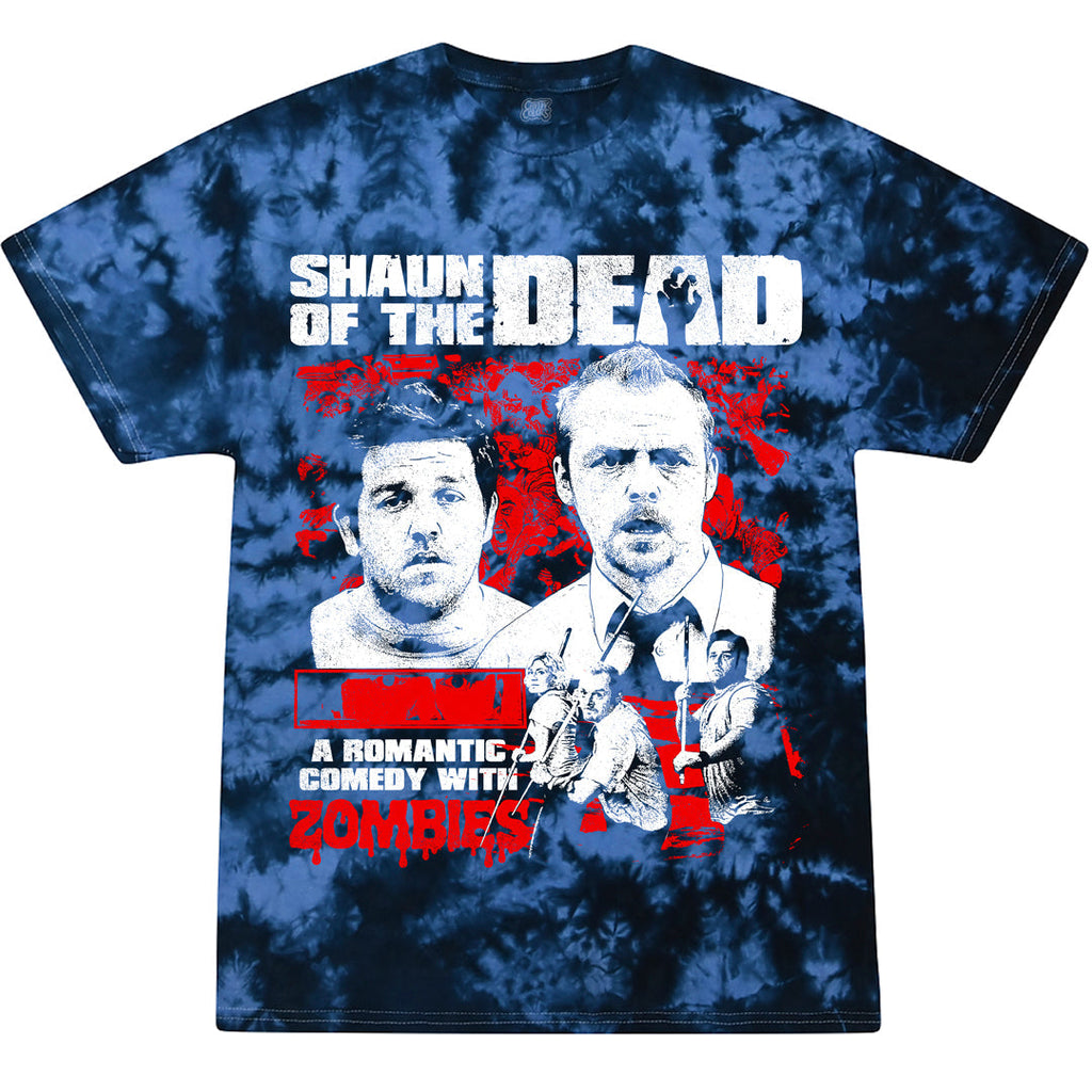 SHAUN OF THE DEAD: A ROMANTIC COMEDY - T-SHIRT (UNDEAD BLUE TIE DYE) Hoodie, Sweatshirt | ZylaModa.com (Image 1)