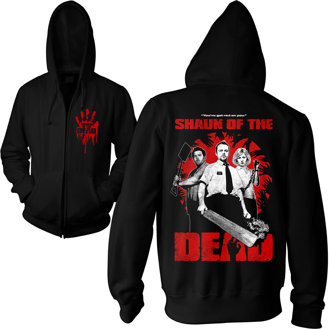 SHAUN OF THE DEAD: YOU'VE GOT RED ON YOU - ZIP UP HOODIE T-Shirts, Sweatshirt | ZylaModa.com (Image 1)