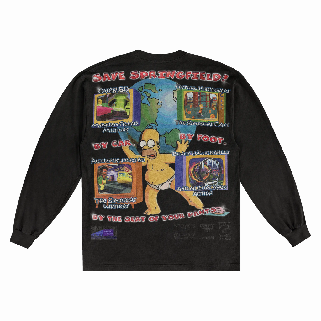 The Simpsons Hit & Run Classic Long Sleeved Tee Hoodie, Sweatshirt | ZylaModa.com (Image 4)